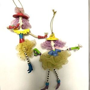 Colorful Dolly Mama Ornaments with Purple Hair